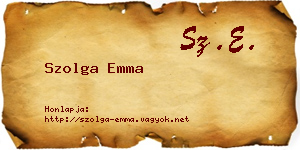 Szolga Emma névjegykártya